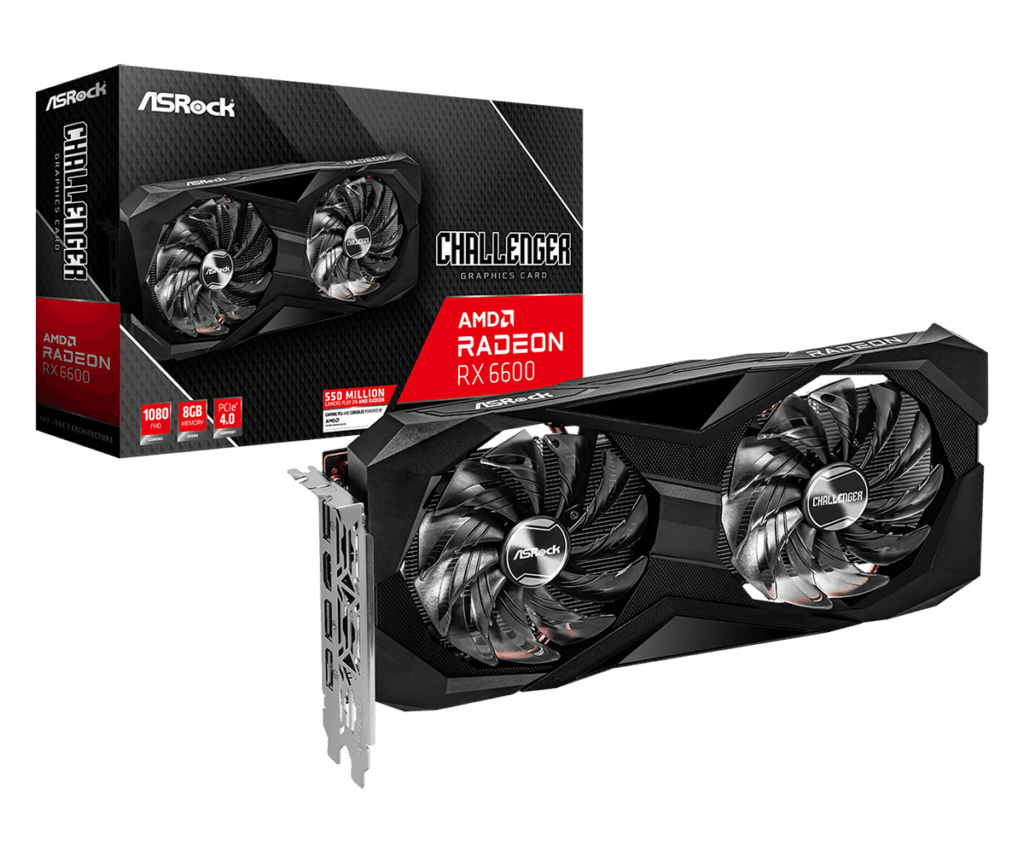 ASRock Radeon RX 6600 Challenger D melhor placa de vídeo de 2024 para rodar em 1080p