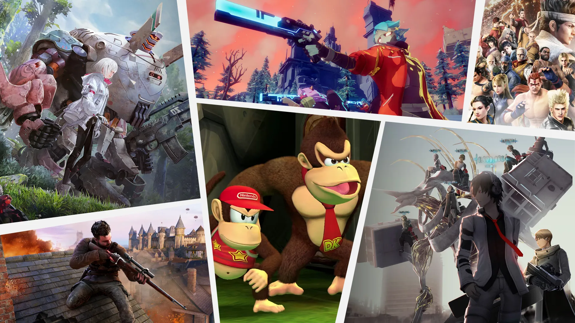 Montagem com os lançamentos de jogos em janeiro de 2025